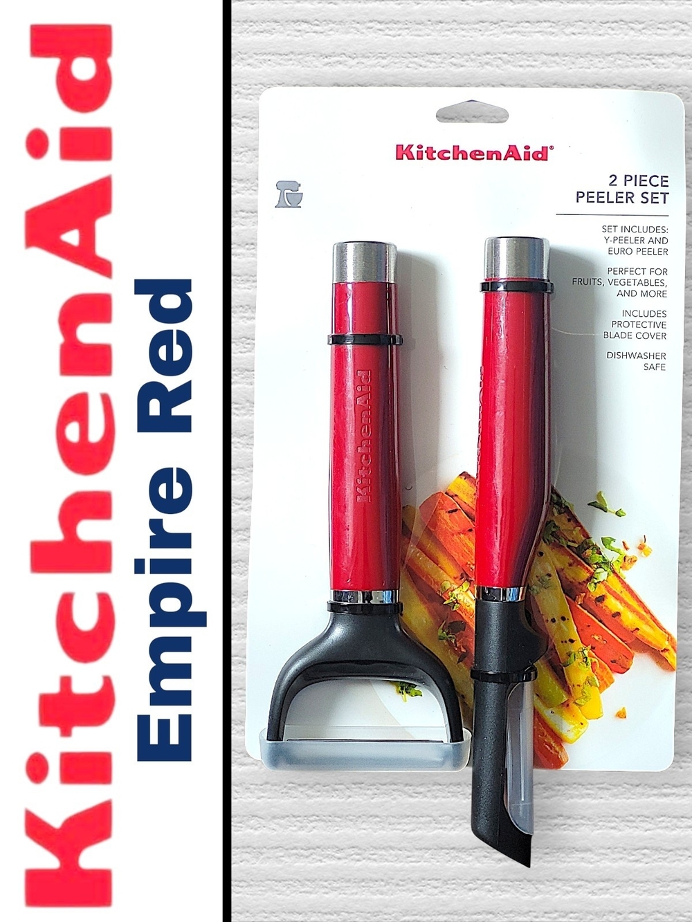 KitchenAid Empire Red 2-Piece Peeler Set